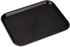 Carlisle FoodService Products Fast Food Cafeteria Tray 14" x 18", Durable Polypropylene with Slip-Resistant Surface, Stackable for Cafes and Schools, BPA-Free, Black