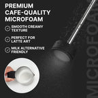 Subminimal NanoFoamer V2 Performance Milk Foamer | NEW Model Edition | Waterproof, Dual-Speed, Stainless Steel | Microfoamed Milk in 30 Seconds, Barista-Style Coffee Drinks Home