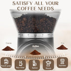 Conical Burr Coffee Grinder, Coffee Beans Grinder with 30 Grinding Settings, Automatic Burr Mill Grinder for Home Use, Touchscreen, 2-12 Cups