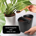 Ailelan Coffee Knock Box, Espresso Dump Bin, Coffee Bin, 4.8 Inch Espresso Knock Box Shock-Absorbent Durable Barista Style with Removable Knock Bar and Non-Slip Base(Round)