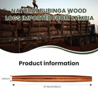 Natural Solid Bubinga Wood French Rolling Pin for Baking | Tapered Edges Type | High-Density Professional Dough Roller (French rolling pin - 15.75‘L)