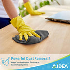 AIDEA Microfiber Cleaning Cloth Grey 24PK, Microfiber Towels for Cars, Premium Car Cloths, Dusting Cloth Lint Free Cleaning Rags for SUVs, House, Kitchen, Window, Workshops,11.5×11.5"