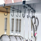 Adjustable Mug Hooks - Secure & Sturdy-Designed for Ease of Use & Durability-Ideal for Kitchens & Pantry Storage-Black Finish for a Sleek & Modern Look