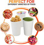 Smygoods White Disposable Paper Coffee Cups with Lids (20 OZ, 50 Count) For Hot Beverages, Tea, Espresso, Cocoa - To Go Drink Containers, Café & Office