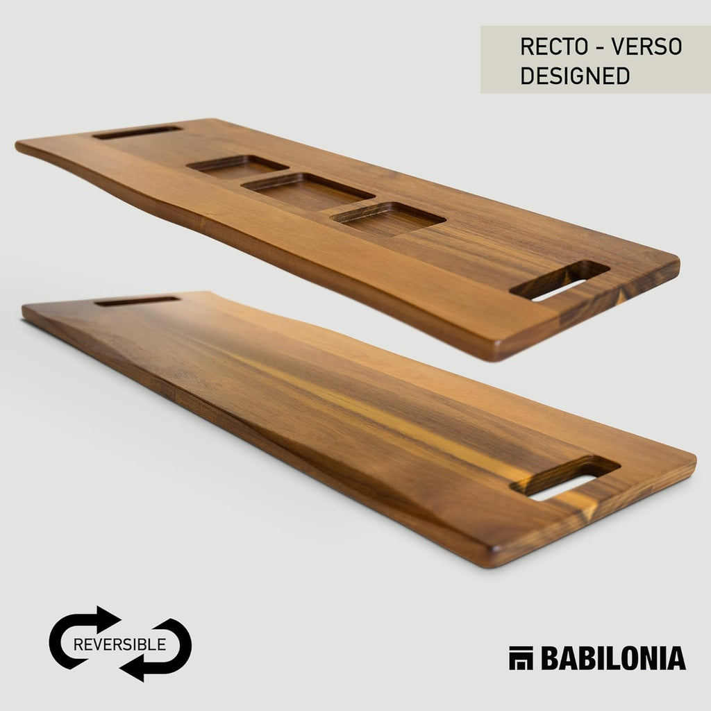 Extra Large Charcuterie Board 36 Inch Babilonia Premium Extralarge Serving Tray Acacia - Long Wood Charcuterie Board, Large Wooden Tray