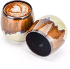 Espresso Cups Ceramic Cup Espresso Coffee Cup Small Tea Cups Tasting Cups Ceramic Mate Cup (2 x 3Oz, Brown)
