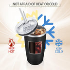 16 Pack Stainless Steel Tumbler Bulk Insulated Vacuum Travel Mug Powder Coated Coffee Mug Gift for Laser Engrave, 20oz Black