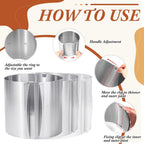 Hushee Cake Mold 15 cm High, 6 to 12'' Adjustable Ring Cake Baking Supplies Rings Round Stainless Steel Decorating Bakeware Tools with Scaling for Mousse Baking Dessert Making(1 Piece,8 cm)