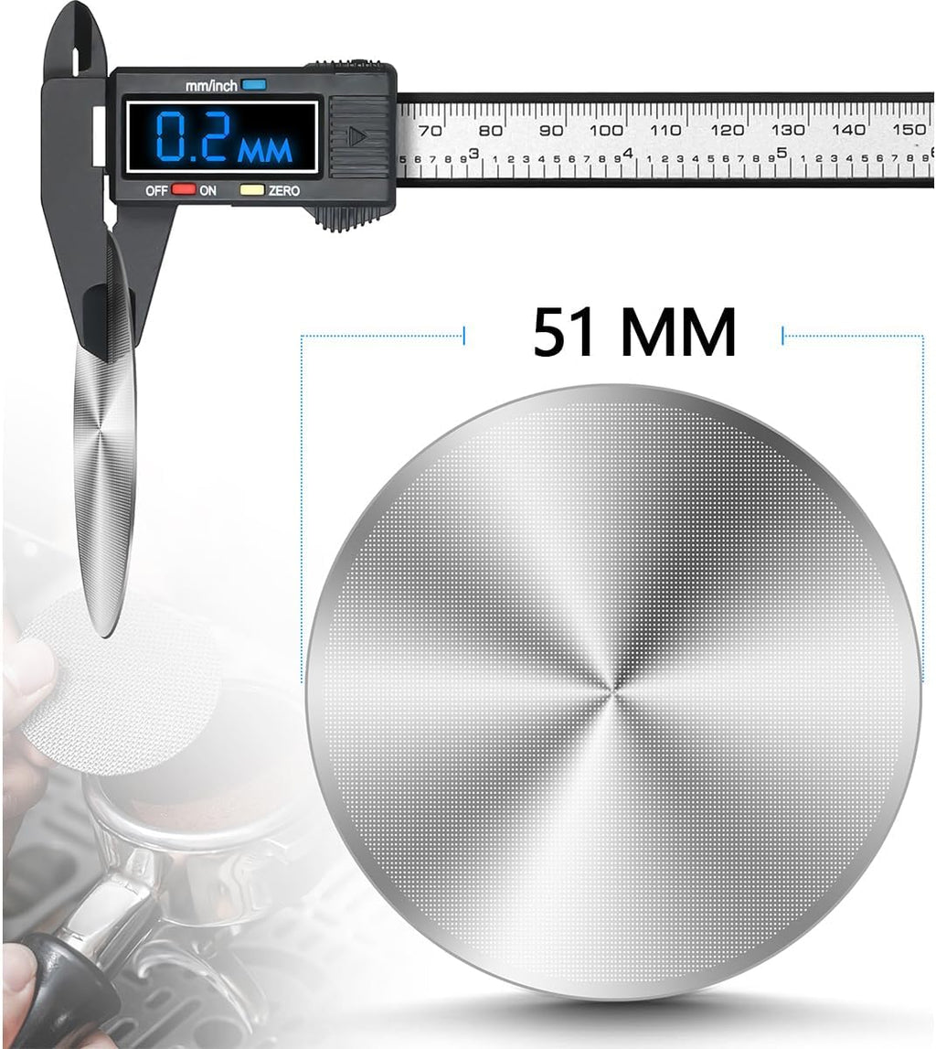 3 Pack Espresso Puck Screen for CASABREWS Espresso Machine, 316 Stainless Steel 0.2mm Ultra-Thin Coffee Espresso Filter Screen for Espresso Portafilter Filter Basket, 51mm
