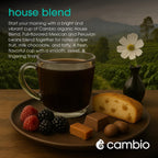 Cambio Roasters House Blend Coffee Pods - New Aluminum Pods, Organic Coffee K Cups, Medium Roast K Cup Coffee, Works With Keurig, 60 Count