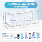 Larger Water Bottle Organizer for Stanley 40 oz Tumbler, Stackable Water Bottle Holder Rack for Cabinet, Kitchen Storage Organizer for for Stanley Cup Accessories, Tumbler Storage Holder，2 Pack