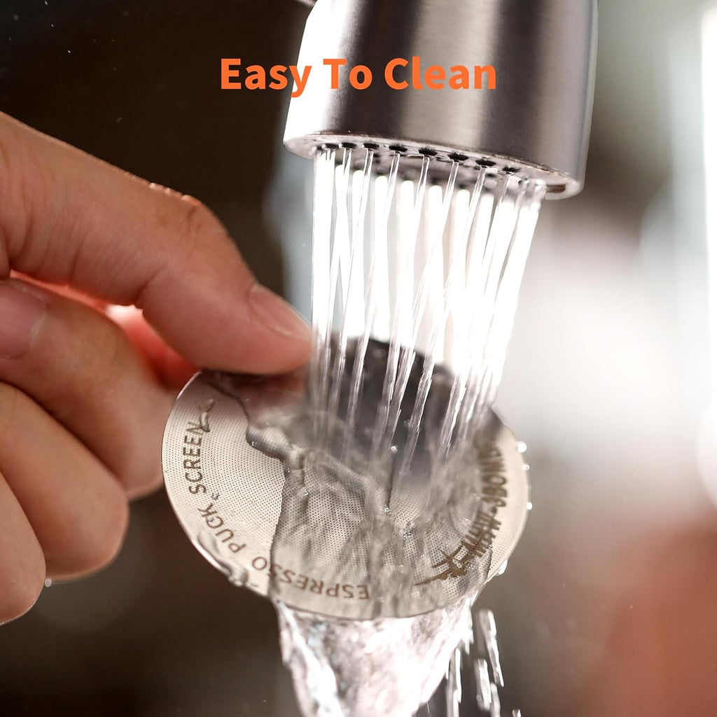 MHW-3BOMBER 53mm Espresso Puck Screen 2 Packs Metal Coffee Filter Reusable Espresso Filters for 54mm Portafilter Basket 0.8mm Thickness FG7009M-OS