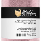 Light Pink BREW GLITTER Edible Glitter For Drinks, Cocktails, Beer, Garnish Glitter & Beverages | KOSHER & HALAL Certified | 100% Edible & Food Grade | Vegan, Gluten, Nut Free (50g, Light Pink)