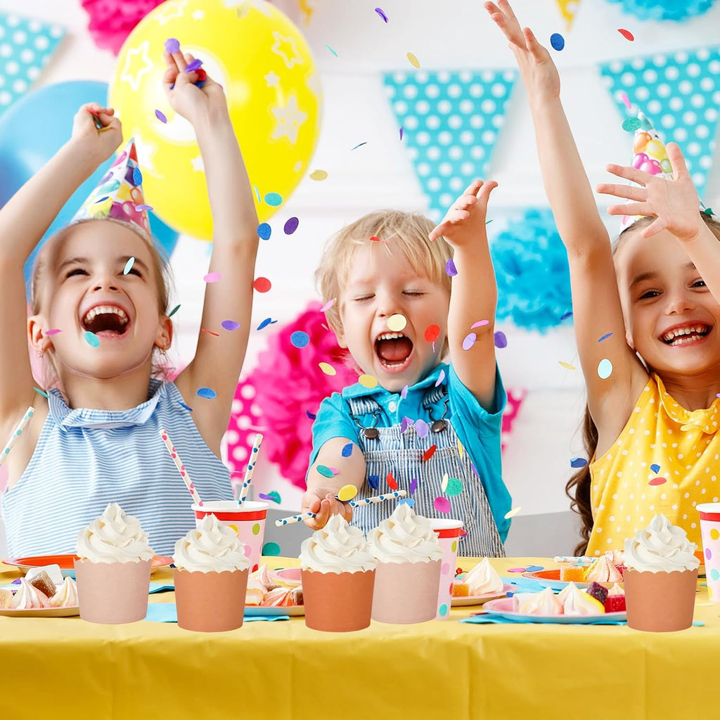 Whaline 120Pcs Orange Paper Baking Cups Scalloped Edge Cupcake Wrappers Gradient Orange Cupcake Muffin Cases for Fall Thanksgiving Party, 3 Colors