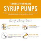 Jimoco® Syrup Pump Dispenser + Torani® Salted Honey Butter Syrup, 25.4 oz - Coffee Syrup Pump & Flavoring Bundle