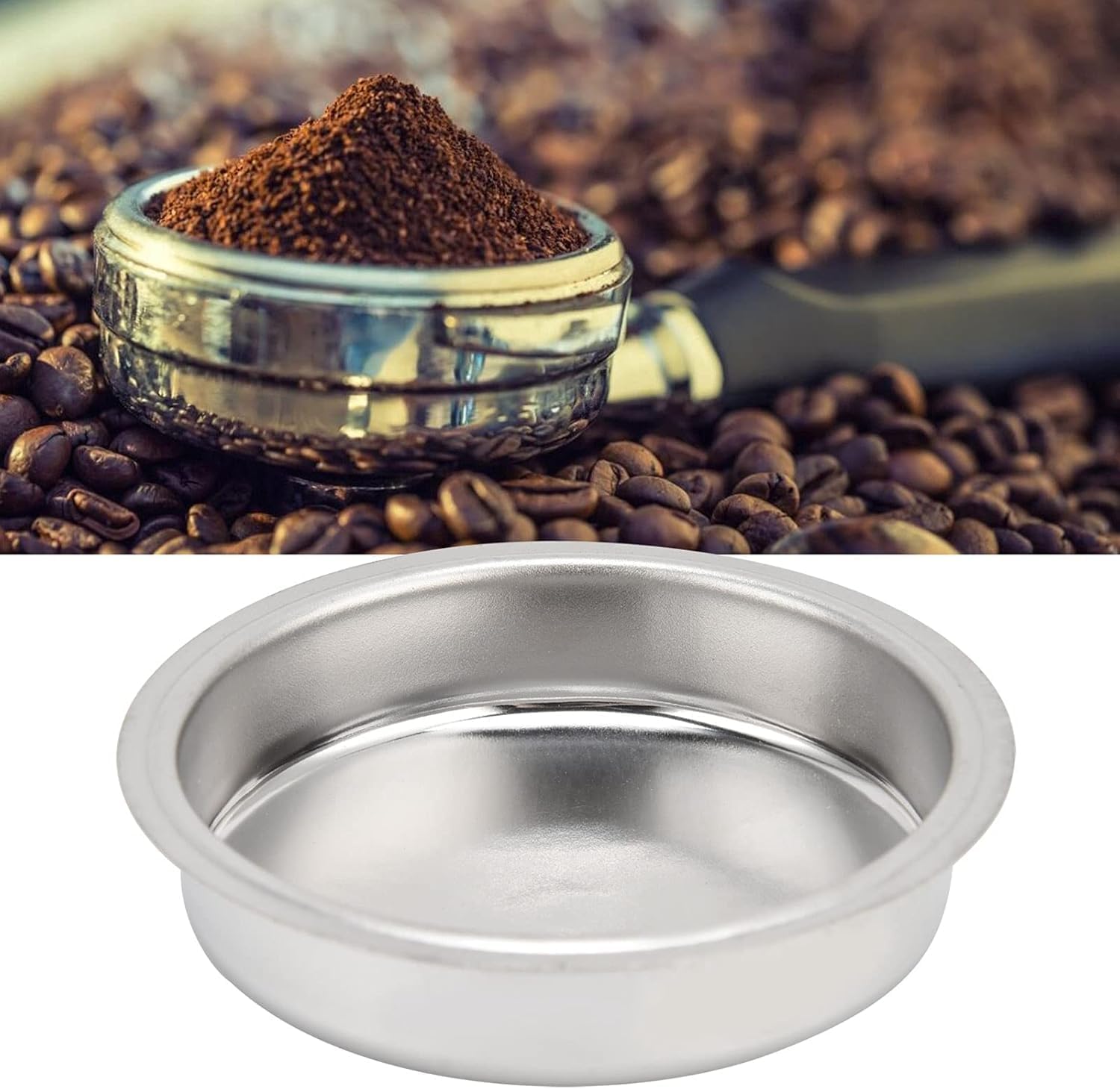 Coffee Machine Inserts, 51mm Stainless Steel Back Flush Insert Metal Blind Filter Coffee Blind Filter for Espresso Machine