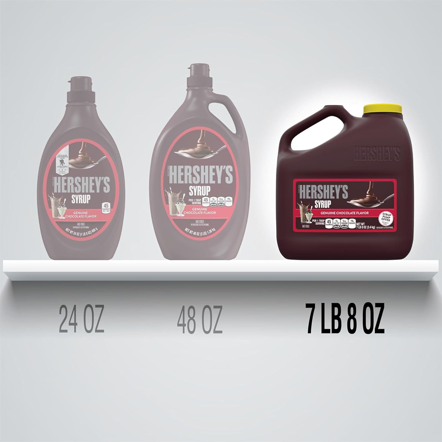 HERSHEY'S Chocolate Flavored Syrup Bulk Jug, 7.5lbs