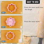 10 Pcs Eid Mubarak Cookie Cutters Set Baking Molds 3D Christmas Press type Cookie Cutter for Baking, Fondant, Cheese, and Pastries