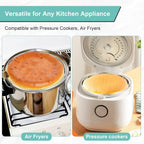 10-inch Stainless Steel Springform Pan with Silicone Protector, Removable Bottom, Parchment Paper, Decorating Kit Piping Bags and Tips- Great for Birthday Parties