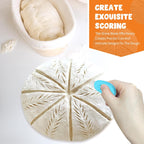 Extractable & Magnetic Bread Lame Dough Scoring Tool - Professional Sourdough Scoring Tool - Sourdough Bread Baking & Bread Scoring Tool - Scoring Patterns booklet & 5 Razor Blades (Blue)
