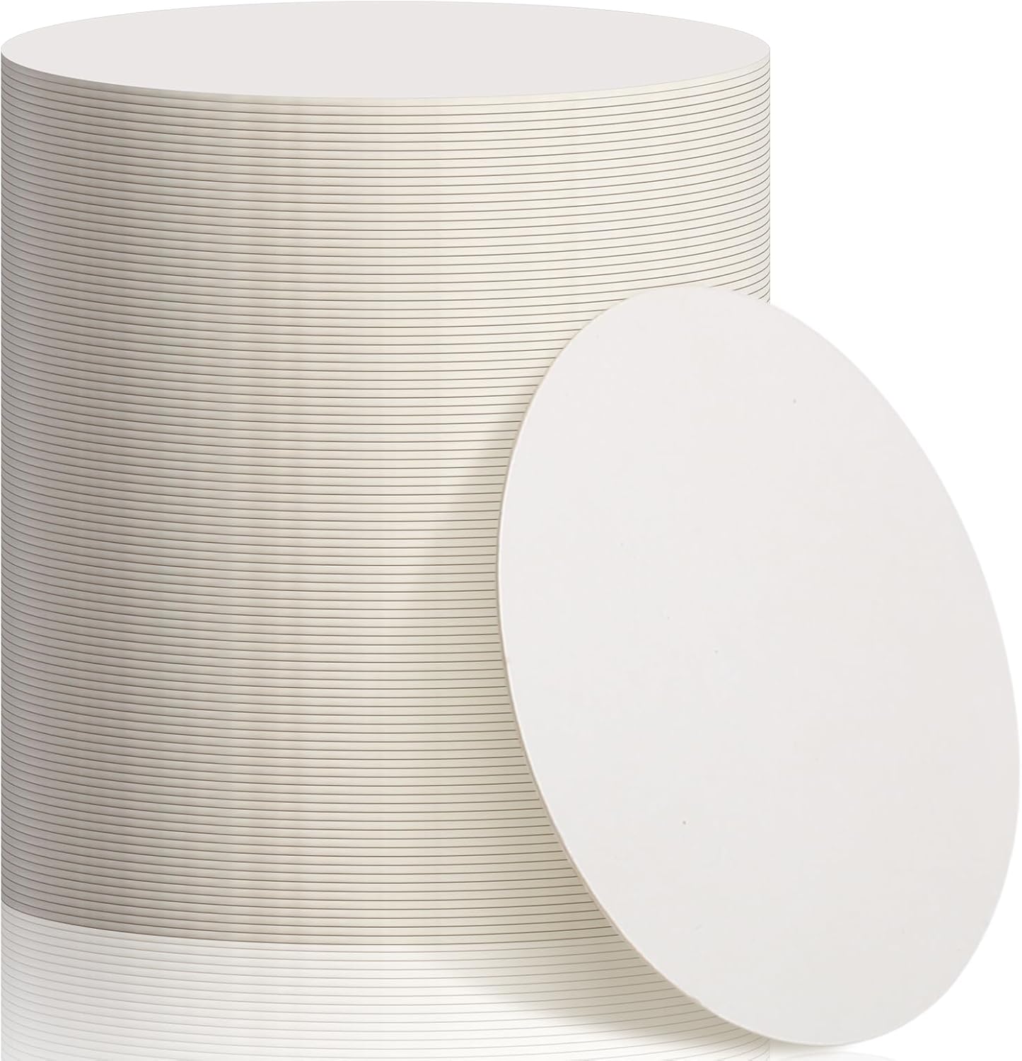 TaoBary 100 Pcs Disposable Paper Coasters Bulk 1MM, 4 Inch Round Cardboard Coasters Blank for Bar Drinks DIY Crafts Arts Wedding (White)