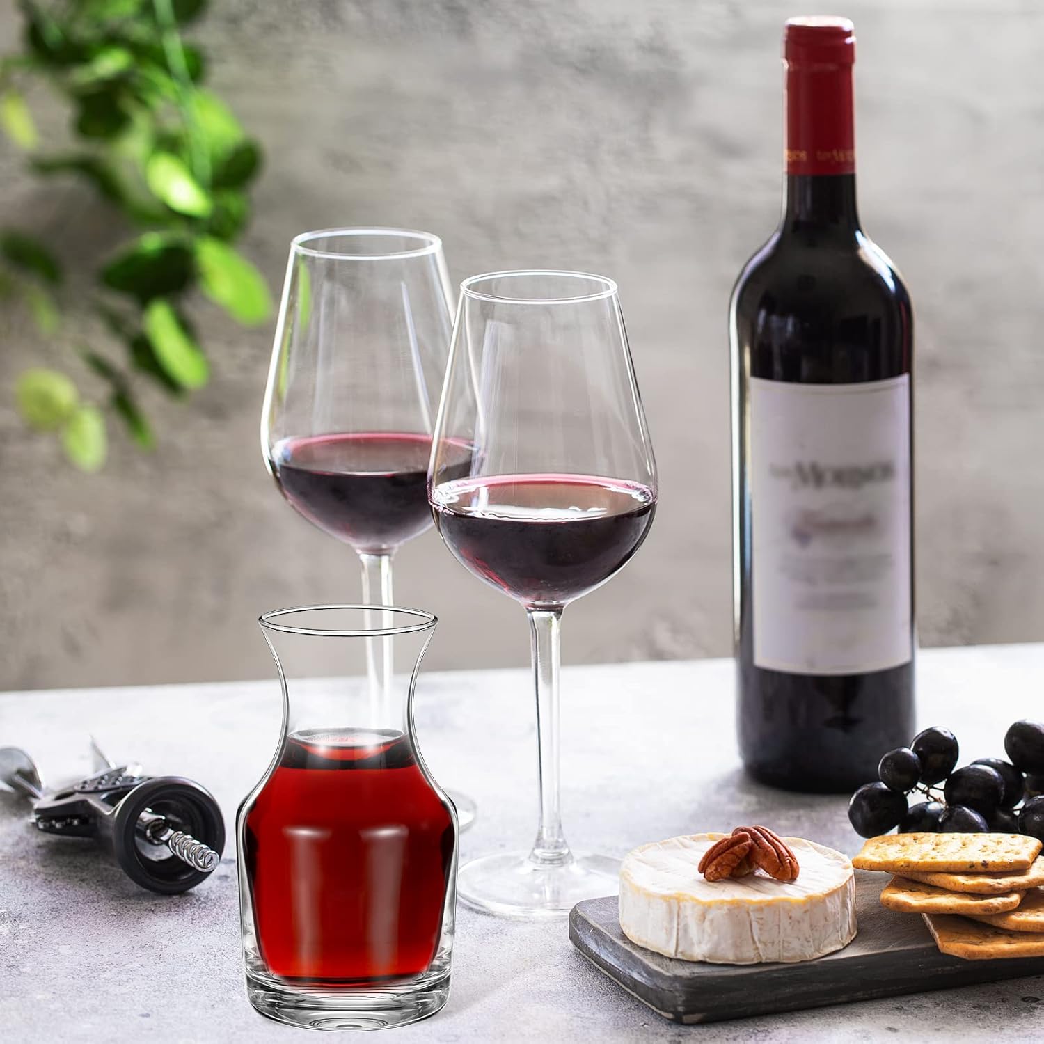 12 Pack Single Serving Wine Carafe Glass Small Mini Carafe Individual Wine Refill Decanter for Dinner Parties Tastings Bars Restaurants (7.7 oz)