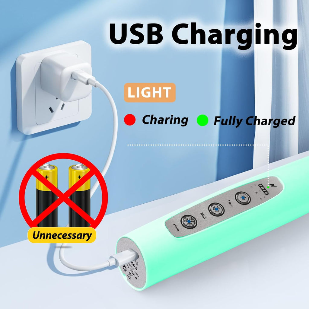 Milk Frother Rechargeable Handheld-Electric Whisk 3 Speed Adjustable, Coffee Frother Wand with 3 Stainless Whisks, Electric Foam Maker, Drink Mixer Blender for Latte Cappuccino Matcha Egg