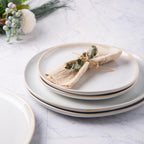 AmorArc Ceramic Dinner Plates Set of 6, 10.5 Inch Handmade Reactive Glaze Stoneware Plates, Rustic Shape Dinnerware Dish Set for Kitchen, Microwave & Dishwasher Safe, Scratch Resistant