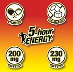 5-hour ENERGY Extra Strength Gamer Shots, Apple Bash Flavor, 1.93 Fl oz (Pack of 24)