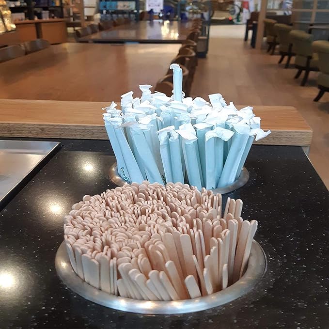 Coffee Stirrers Sticks,Disposable Wooden Coffee Stick Beverage Stirrers, Suitable For Coffee Nook Tea Drinks and Bartending, 7 Inches,200 Sticks.