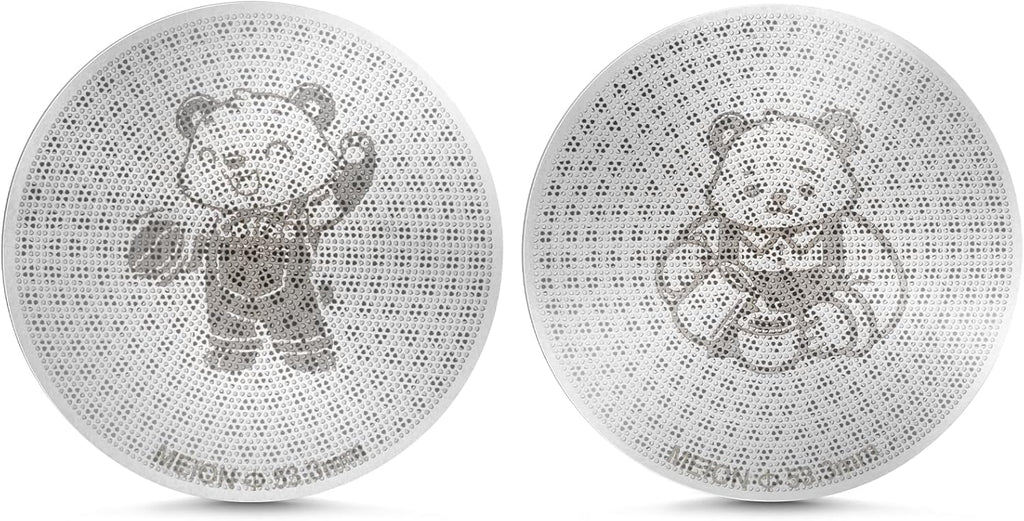 MEION 53.3mm Espresso Puck Screen-2Pack 0.8mm Thickness Espresso Filter Screen, Reusable Metal Coffee Filter for Bottomless Portafilter Basket 54mm, Stainless Steel Coffee Puck Screen