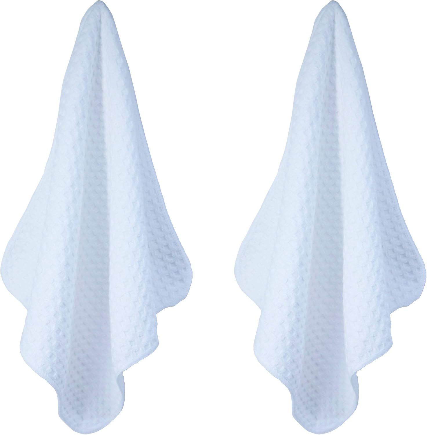 POLYTE Ultra Premium Microfiber Kitchen Dish Cloth Waffle Weave, 8 Pack (12x12 in, White)