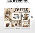 Coffee Dish Drying Mat, Highly Absorbent Microfiber Kitchen Counter Pad Reusable Washable, 18*24"