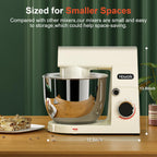 HOWORK Stand Mixer,10+p Speeds With 5.5QT Stainless Steel Bowl,Dough Hook, Wire Whip & Beater,for Most Home Cooks,Cream White