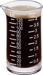 Ackers 4 Oz Glass Measuring Cup,Borosilicate Shot Glass with V-Shaped Spout-Etching Scale