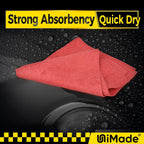 Shop Towels, 24 Pack Commercial Grade Shops Rags Microfiber Towel for Cars Cleaning Rags Bulk Clean Cloth for Automotive Bar Mechanic Restaurant Garage Housekeeping, 11.5"x 11.5", Red