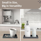 Countertop and Vanity Tray - 2 PC Small 7.7" Silicone Bathroom Trays, Kitchen Soap Tray, Dish Sponge Soap Holder Kitchen Sink Organizer Caddy, Bathroom Counter Trays for Lotion Dispenser