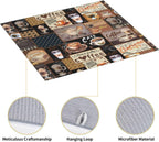 Boho Coffee Dish Drying Mat, Highly Absorbent Microfiber Kitchen Counter Pad Reusable Washable, 16*18"