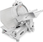 KWS MS-12ES Metal Collection Commercial 420W Electric Meat Slicer 12-Inch with 304 Stainless Steel Blade & Extended Back Space, Frozen Meat/Cheese/Food Slicer Low Noises [ ETL, NSF Certified ]