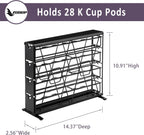 ZCDCP for K Cup Coffee Pod Holder, K Cup Holder Drawer Wall Mounted Coffee Pod Organiser (Holds 28 Coffee Pods)