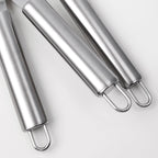 Cake Spatula Set – 6", 8", 10" Stainless Steel Offset & Straight Icing Spatulas for Cake Decorating and Frosting (Curved)