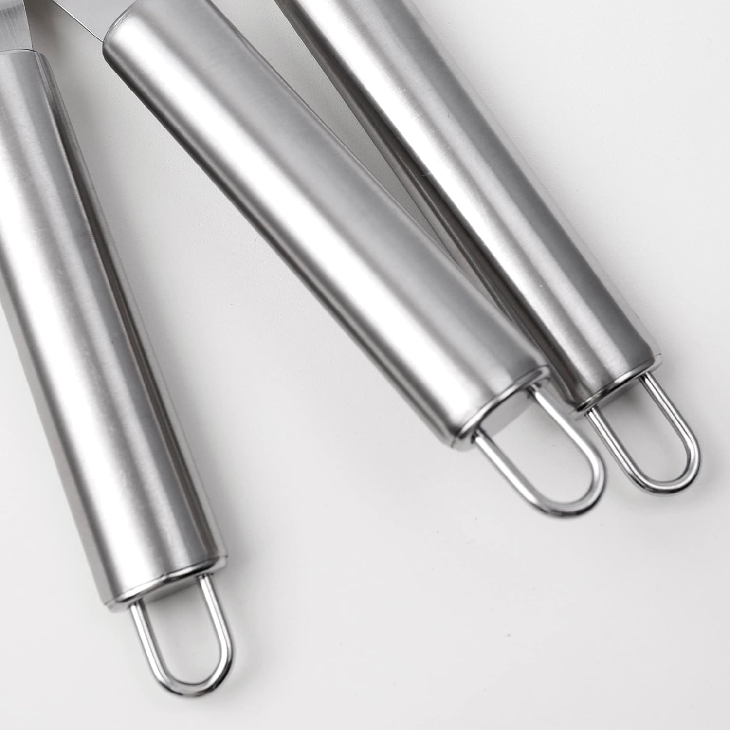 Cake Spatula Set – 6", 8", 10" Stainless Steel Offset & Straight Icing Spatulas for Cake Decorating and Frosting (Curved)