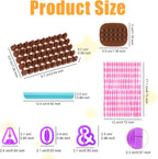 212 Pcs Letter Stamps for Clay, Pottery Name Alphabet Cookie Stamps Molds for Cake Baking Chocolate, Embosser Fondant Clay Letter Stamp Cutters Stencils, Mooncake Air Dry Polymer Clay Cutters Molds