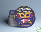 B.E. Green Custom Coasters - Pulpboard Personalized Coasters for Drinks - Full Color Print - Reusable & Absorbent - Beverage Coaster - Promo Events & Celebrations - Pack of 50-4" Round Full Coverage