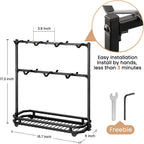 FANGSUN Large Coffee Mug Holder Stand Countertop, Tree Rack for 14 Mugs, 2 Tier Counter Display Storage, Metal Wire Tea Cup Holder for Coffee Station Kitchen Organizer, Not Included Mugs