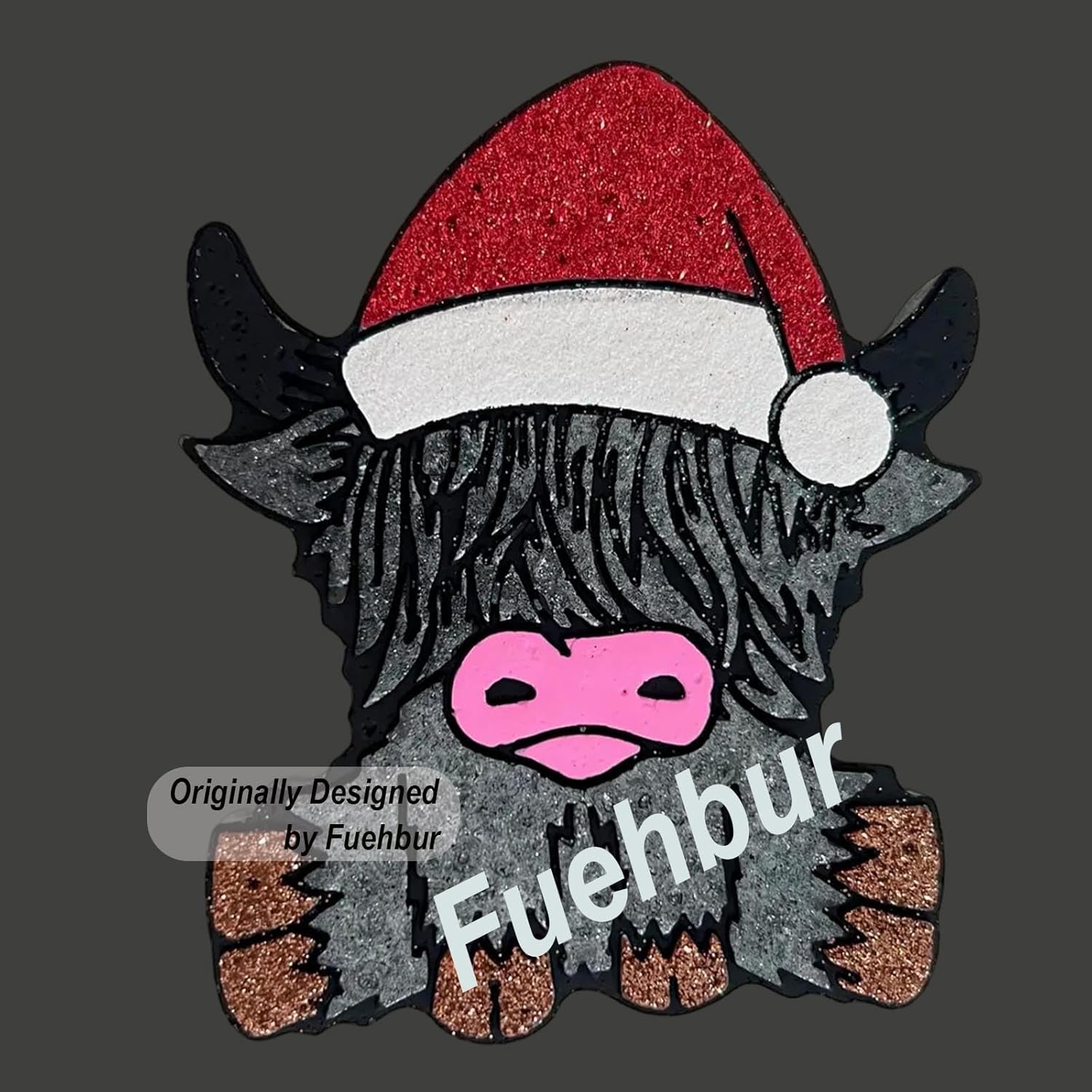 【300+ Design Optional】 Fuehbur Baby Highland Cow Car Freshies Silicone Mold - Air Freshie - Aroma Bead Freshener - Candle Soap Mould - Oven Safe