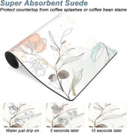 Rnivvi Coffee Mat, 12" x 19" Cute Coffee Bar Mats for Espresso Machine Station Accessories and Organizer, Hide Stain Rubber Backed Absorbent Dish Drying Pad for Kitchen Counter, Watercolor Flowers