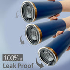 20 oz Skinny Tumblers Bulk 8 Pack, Stainless Steel Insulated Tumbler with Lids and Straws, Slim Double Wall Powder Coated Travel Coffee Mugs Reusable Cup for Hot Cold Drinks (Navy,8 pack)