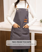 Lisianthus 2 Pack Adjustable Bib Aprons for Women with Pockets, Men's Kitchen Cooking Apron