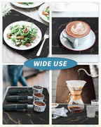 AMOAMI Coffee Mat Hide Stain Rubber Backed Absorbent Dish Drying Mat for Kitchen Counter-Coffee Bar Accessories, Black & Gold, 17"X31.5"